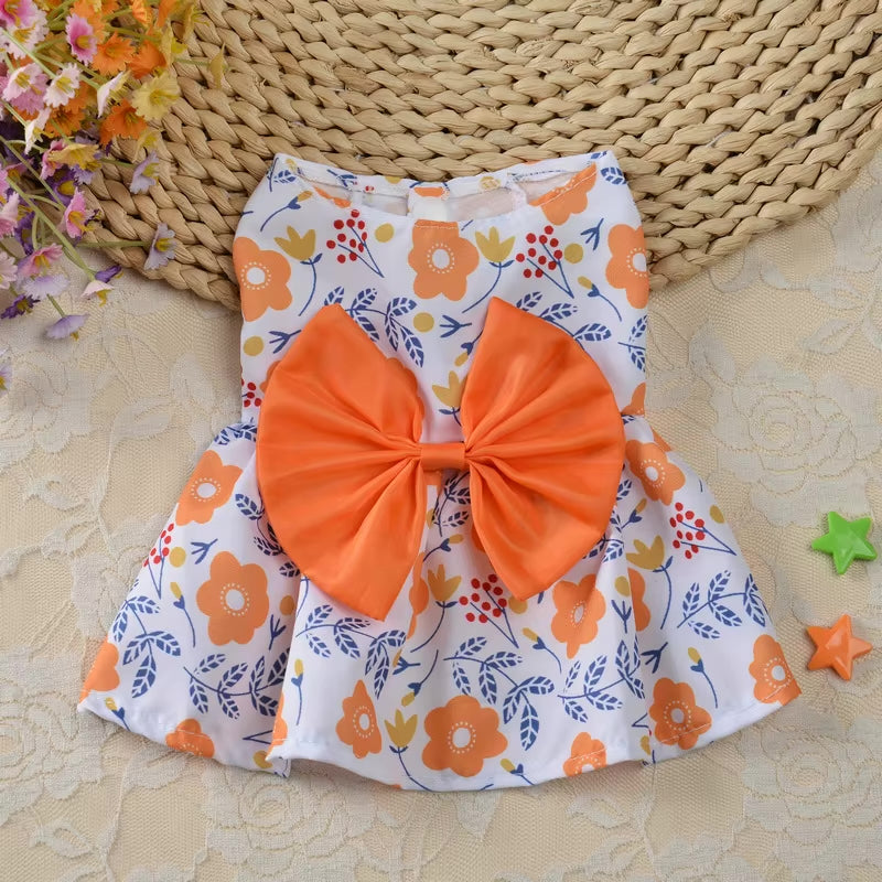 Orange Bow Dress